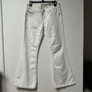 Miss Me Jeans Women’s Size 28 White Bootcut Bedazzled Y2K Rhinestones